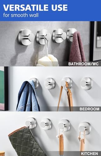 4 Pcs Suction Cup Hooks for Inside Shower and Bathroom Use