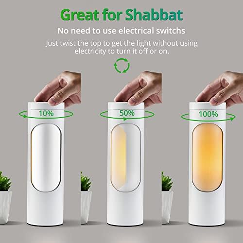 LEDIARY Shabbos Lamp with T10 Bulb - 2 Pack