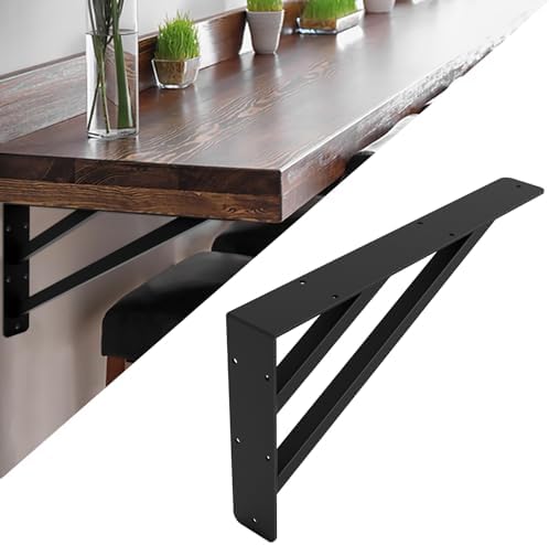2Pcs 16 Inch Heavy Duty Floating Shelf Brackets for Countertops and Fireplaces
