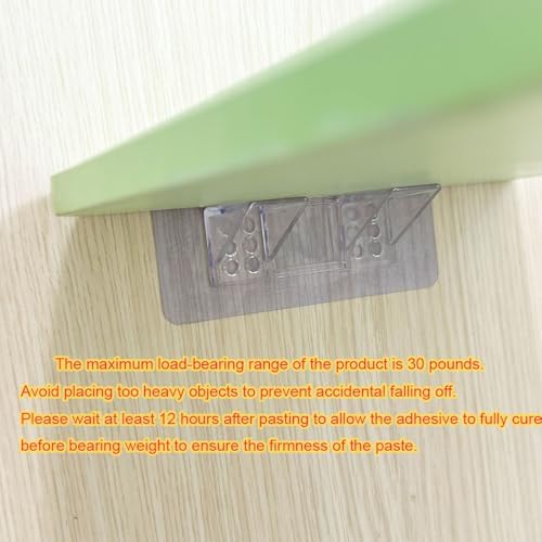 12 Piece Large Adhesive Shelf Bracket Double Row Thickened Reinforced Design