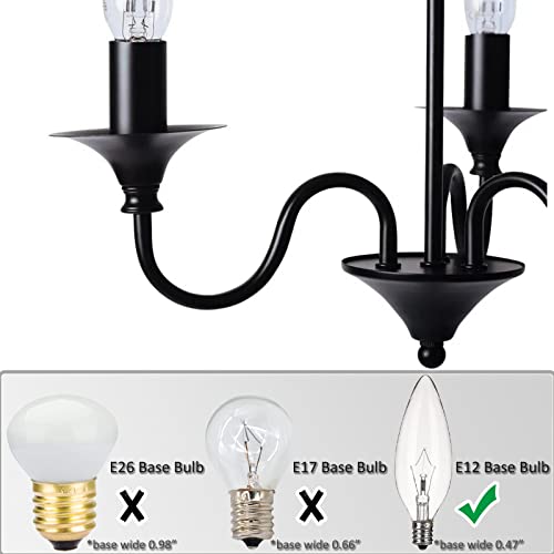 GooChan 35-Inch Black Plastic Candle Covers Set of 12