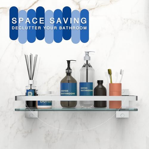 DOYOS Bathroom Glass Shelf Wall Mounted 16