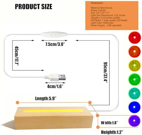 LED Light Display Pedestal with RGB Color