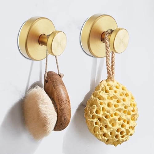 2 Pack Stainless Steel Suction Cup Towel Hooks for Shower