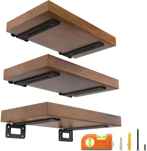 LEOPO 6 Inch Openwork T Shelf Brackets 6 Pack Heavy Duty Metal