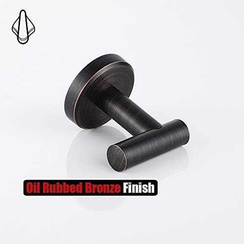 JQK Oil Rubbed Bronze Towel Hook 304 Stainless Steel Pack of 2