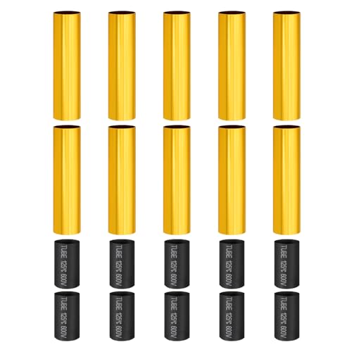 PATIKIL 35 Inch Tall Candle Covers Sleeves 10Pcs Metal E12 Chandelier Socket Sleeves