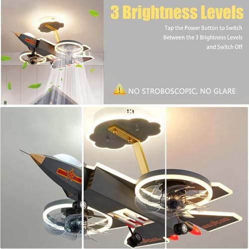 342 Inch Helicopter Ceiling Fan with Light