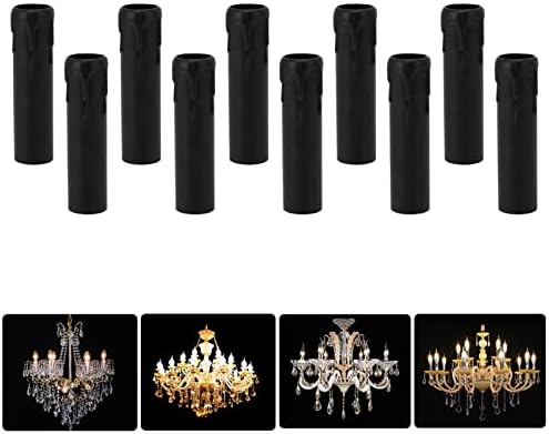 OUKENS 10pcs Candle Socket Covers Black