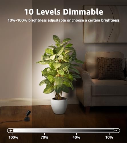 SUNVIE 2 Pack Dimmable LED Floor Spotlights with Timer and Remote Control