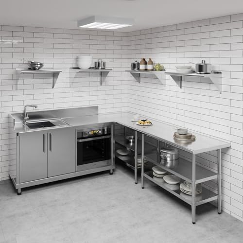 AmGood 12 Inch X 30 Inch Stainless Steel Wall Shelf NSF Certified