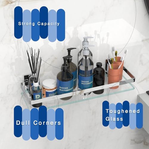 DOYOS Bathroom Glass Shelf Wall Mounted 16