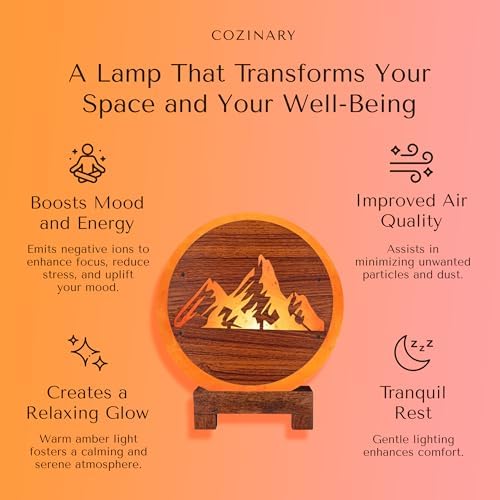 Pink Himalayan Salt Lamp with Dimmer - Handcrafted Mountain Design