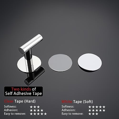 JQK Self Adhesive Towel Hook Chrome 2 Pack