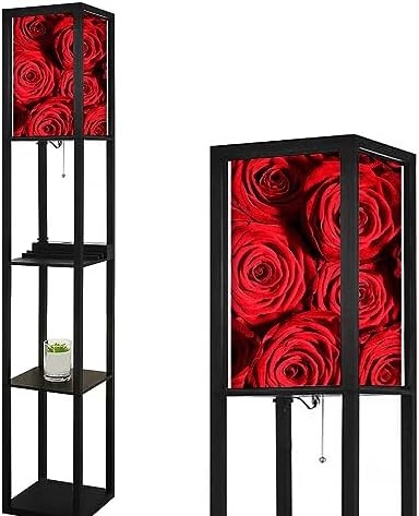 Floor Lamp with Shelves USB Ports Power Outlet