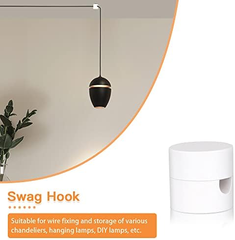 3 Pack White Swag Hooks for Ceiling Lights and Pendant Lights