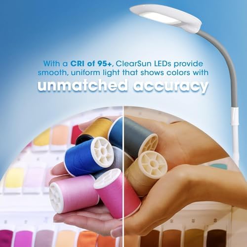 OttLite LED Floor Lamp with Magnifier and 3 Brightness Settings