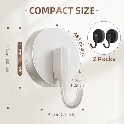2 Pack Suction Cup Robe Hook Towel Hanger for Bathroom Glass Window