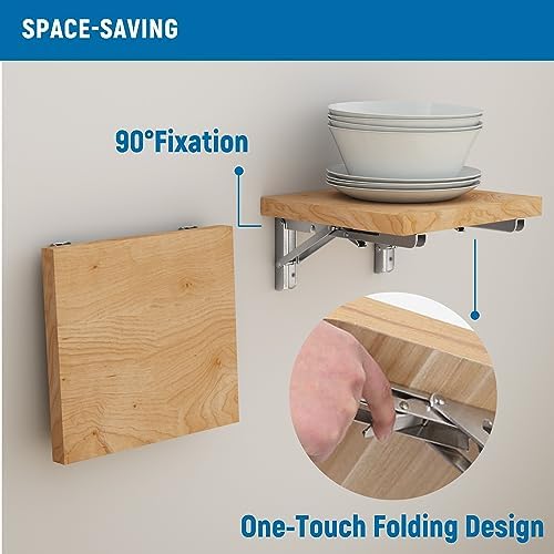 LEOPO 12 Inch Folding Shelf Brackets 2 Pack