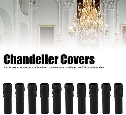 OUKENS 10pcs Candle Socket Covers Black