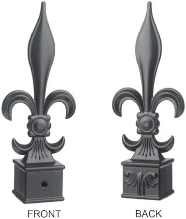 AKBFOX Fence Finials 6 Pack Black 1inch Aluminum Alloy