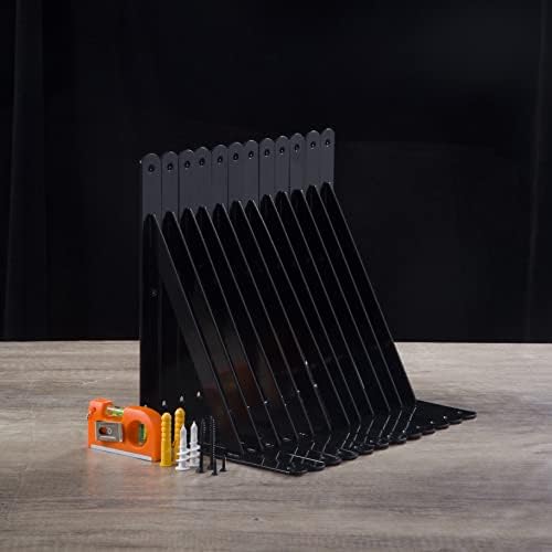 12-Pack 12 Inch Heavy Duty Shelf Brackets Black Steel