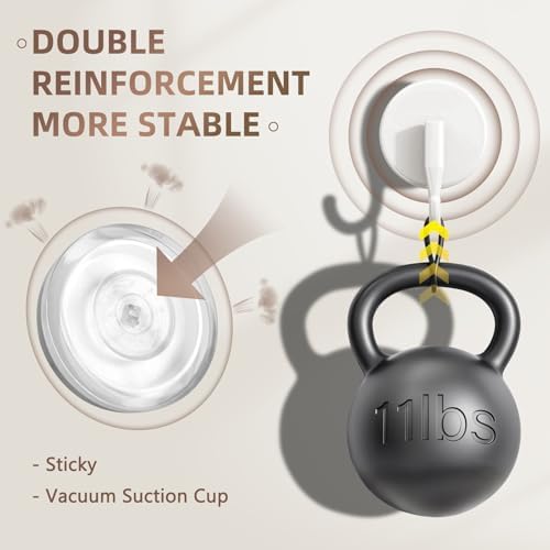 2 Pack Suction Cup Robe Hook Towel Hanger for Bathroom Glass Window
