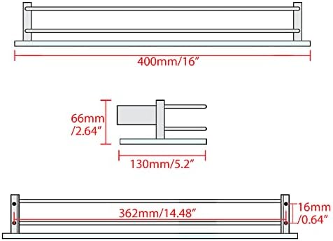 Alise 16 Inch Floating Bathroom Shelves Wall Mount