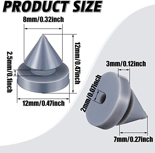 Demissle Door Silencer 12 Inch 100 Pcs Metal Frame