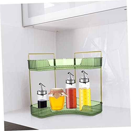 PRETYZOOM Transparent Corner Shelf Organizer for Kitchen and Bathroom