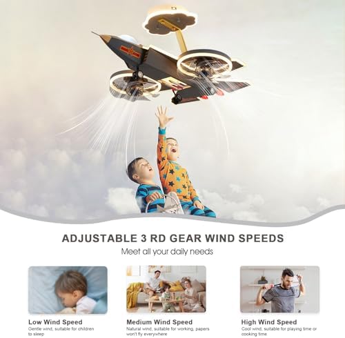 342 Inch Helicopter Ceiling Fan with Light