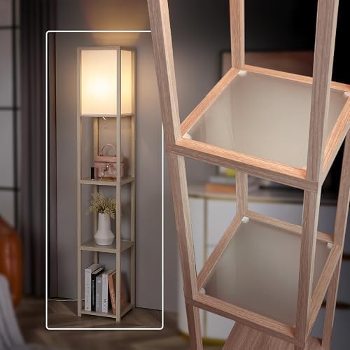 FENLO Floor Lamp with Shelves Modern Minimalist Design