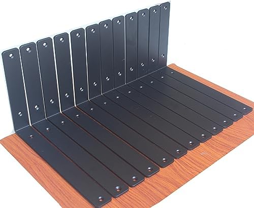 12 Pack Heavy Duty L Shelf Brackets with Screws