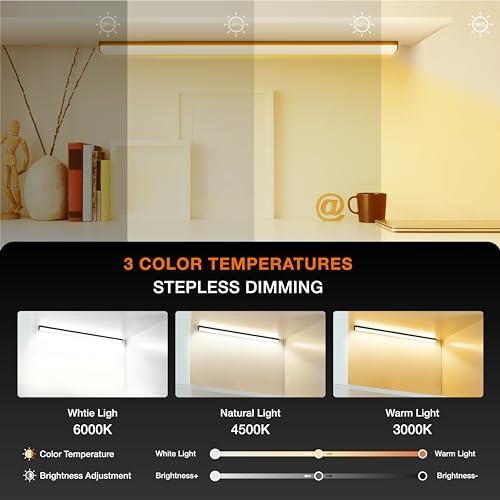 MEKKLEON Under Cabinet Lights 2 Pack Remote Control