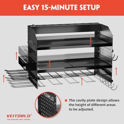 Veitorld Power Tool Organizer Wall Mount with Charging Station