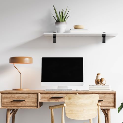 KAKAHOUS Floating Glass Shelf Bracket 6 Pcs Adjustable Clamp