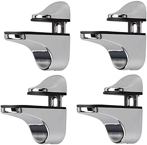 Adjustable Glass Shelf Bracket Silver