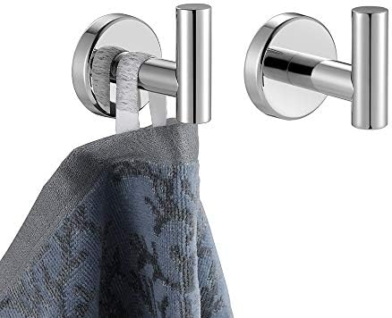 JQK Chrome Bathroom Towel Hook Pack of 2