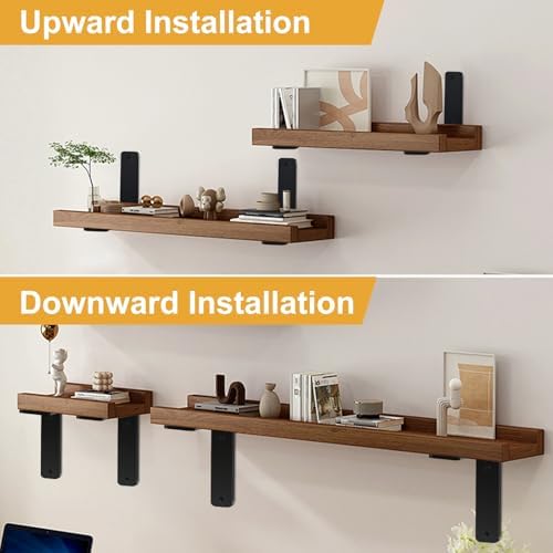 8 Pack L-Shaped Shelf Brackets with Screws