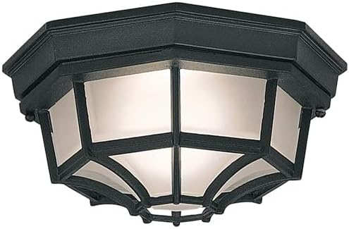 Designers Fountain 2067-BK Builder Cast Outdoor Flush Mount Ceiling Light Black