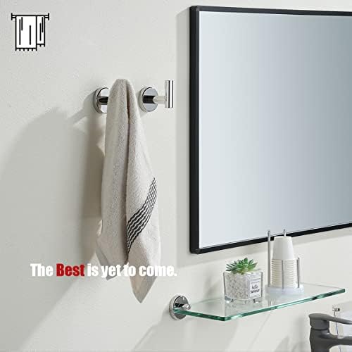 JQK Chrome Bathroom Towel Hook Pack of 2