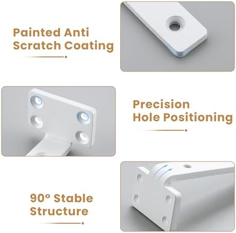 4 Pack Floating Shelf Brackets 6 Inch Industrial Heavy Duty L Brackets