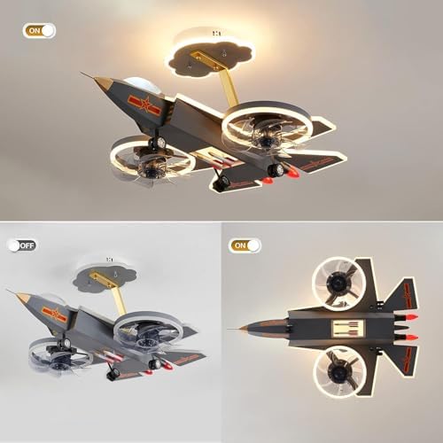 342 Inch Helicopter Ceiling Fan with Light