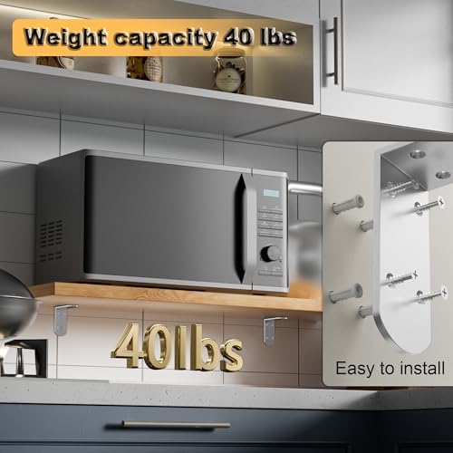 Alise 4Pcs Stainless Steel L Brackets for Shelves