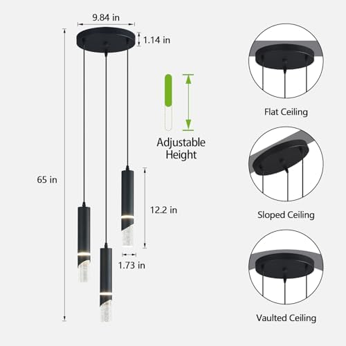 Modern Dimmable LED Pendant Lights for Kitchen Island and Living Room