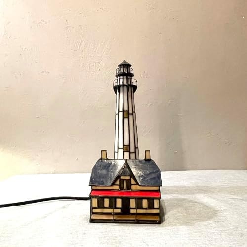 Bieye L10942 St Simons Lighthouse Tiffany Style Table Lamp