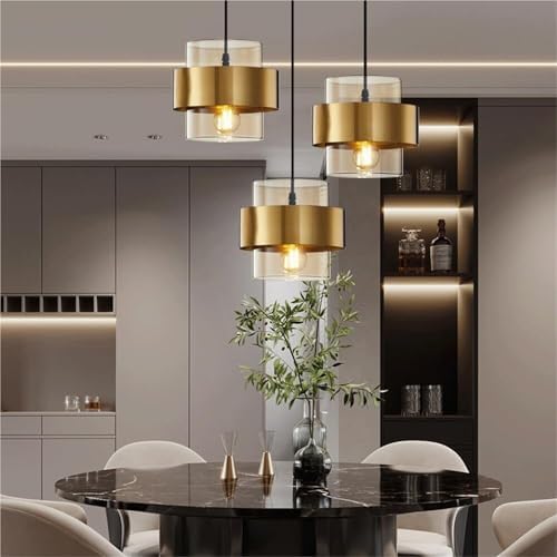 American Retro Iron Glass Pendant Light E27 Chandelier