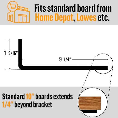 EVALD Floating Shelf Brackets 4 Pack