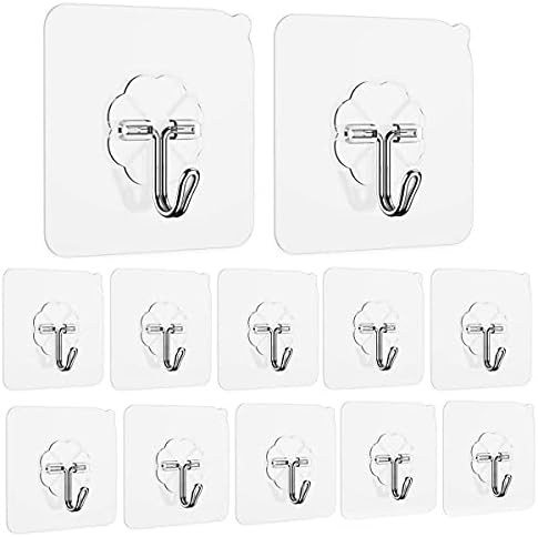Heavy Duty Adhesive Hooks 20KG for Bathroom Kitchen