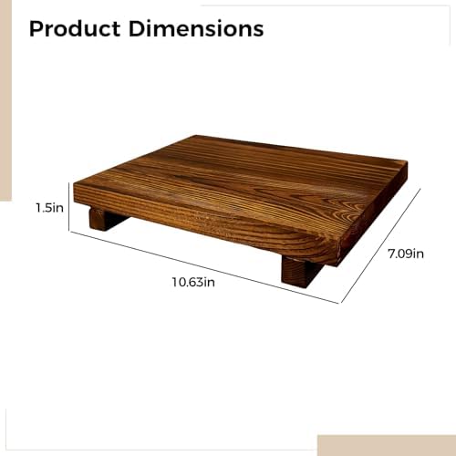 Wood Riser Pedestal Stand for Bathroom and Kitchen